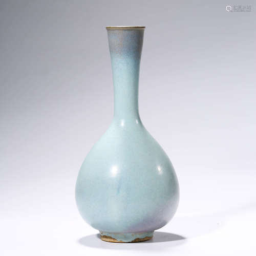 A Jun Kiln Purple Dot Porcelain Flask