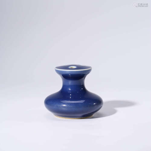 A Blue Glaze Porcelain Flower Vase