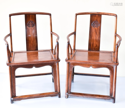 PR CHINESE HUANGHUALI SOUTHERN OFFICER HAT CHAIRS