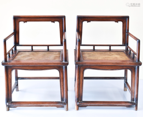 PR CHINESE HUANGHUALI ROSE ARM CHAIRS