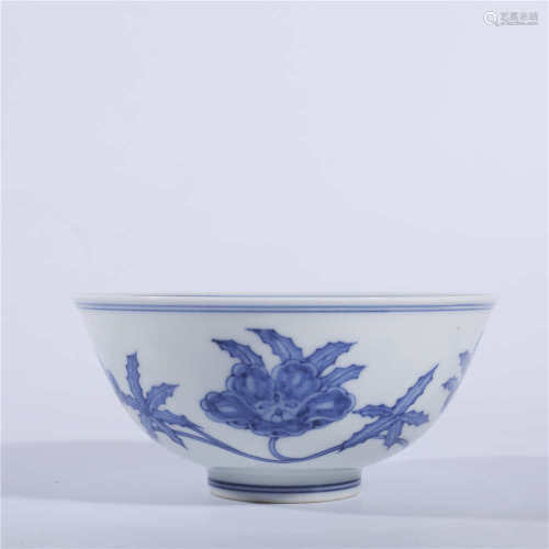 Chenghua blue and white bowl in Ming Dynasty