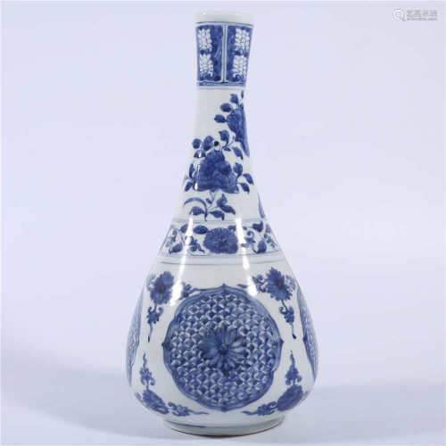 Qing Dynasty blue and white bottle