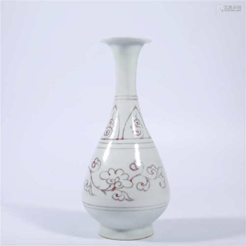 Yuan Dynasty underglaze red jade pot spring bottle
