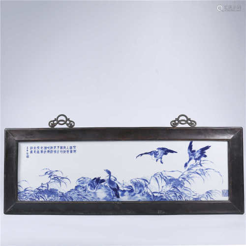 Blue and white plaques in Qing Dynasty
