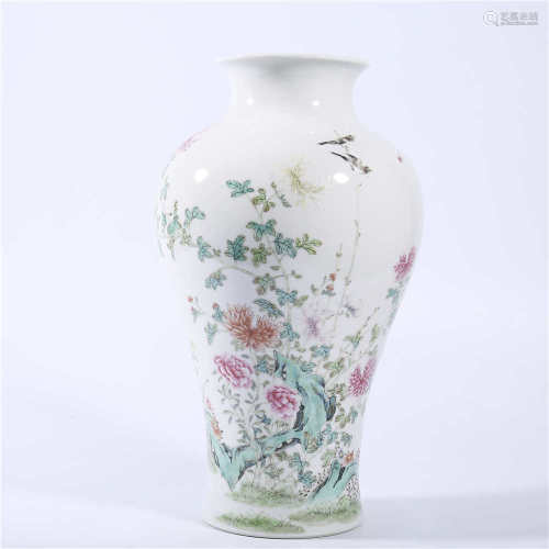 Qing Dynasty Xianfeng famille rose vase