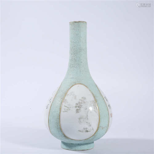 Qing Qianlong pastel gall bottle