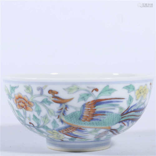 Qing Dynasty Yongzheng pink Phoenix bowl