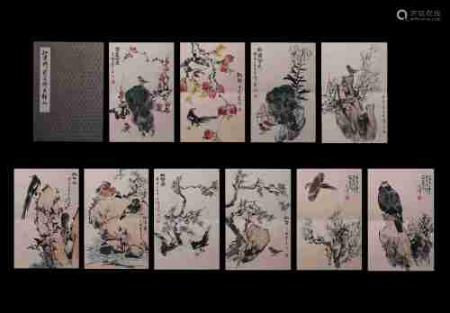 SUN QIFENG: INK AND COLOR ON PAPER 'BIRDS' BOOKLET