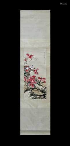 BIRD FLOWER SCROLL