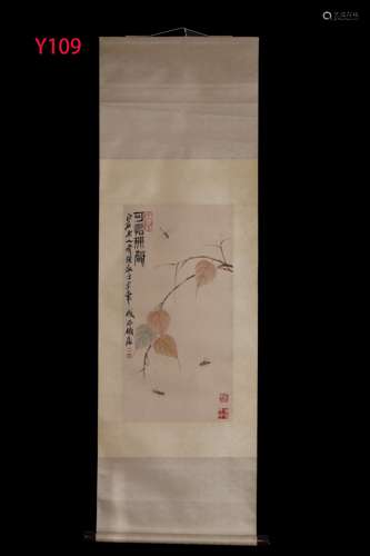 QI BAISHI: INK AND COLOR ON SILK PAINTING 'INSECTS'