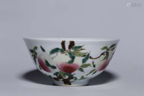 FAMILLE ROSE 'PEACHES' BOWL