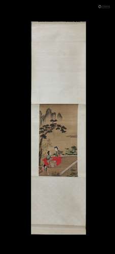 FIGURE IN LANDSCAPE SCROLL