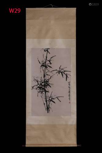 DONG SHOUPING: INK ON PAPER 'BAMBOO' PAINTING