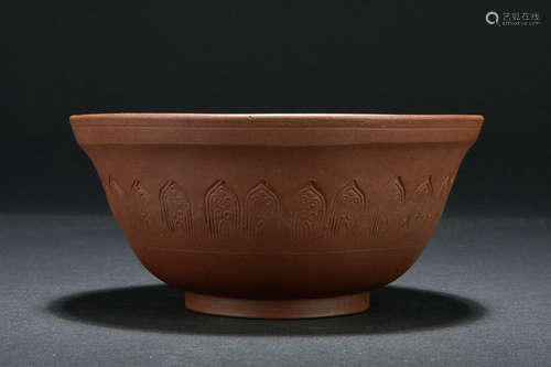 LARGE YIXING ZISHA BOWL