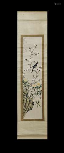 BIRD FLOWER SCROLL