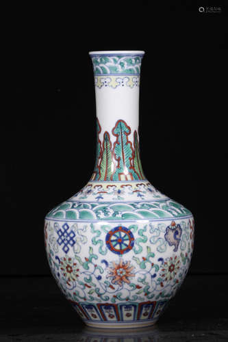 DOUCAI 'EIGHT TREASURES' VASE