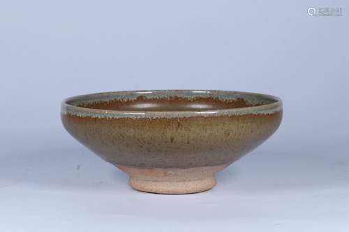 TEA DUST GLAZED CONICAL BOWL