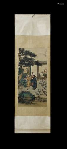 FIGURE IN LANDSCAPE SCROLL