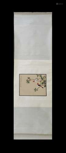 BIRD FLOWER SCROLL