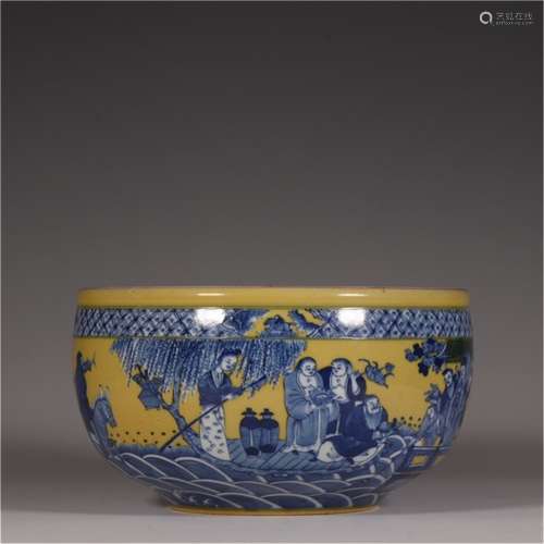 A Chinese Blue and White Porcelain Vat