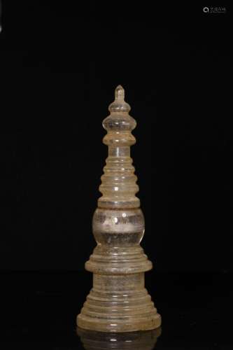 CRYSTAL CARVED PAGODA