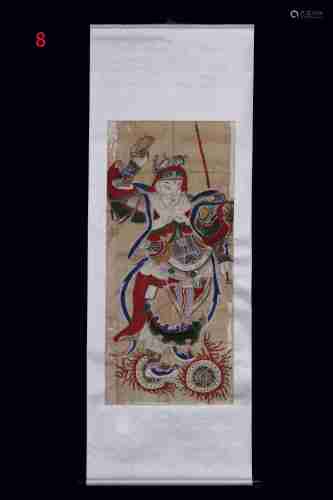 PIGMENT PAINTED 'GUARDIAN' SCROLL