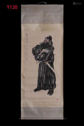 XU BEIHONG: INK AND COLOR ON PAPER PAINTING 'ZHONG KUI'