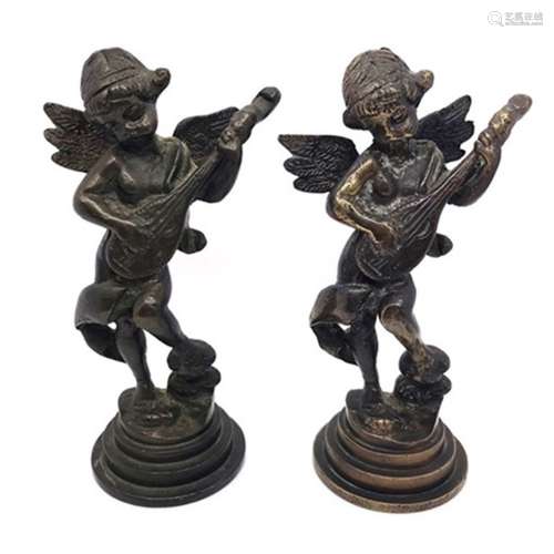 A Pair of Bronze Decorations