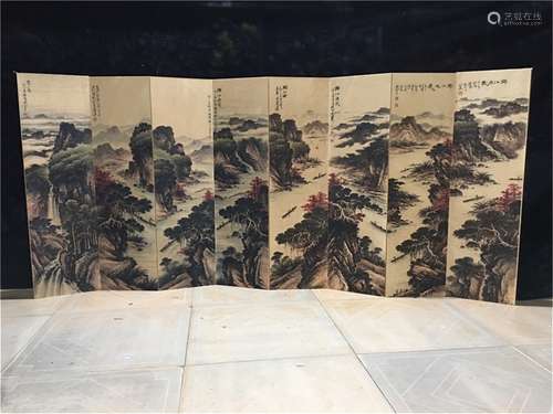 A Chinese Painting Screen