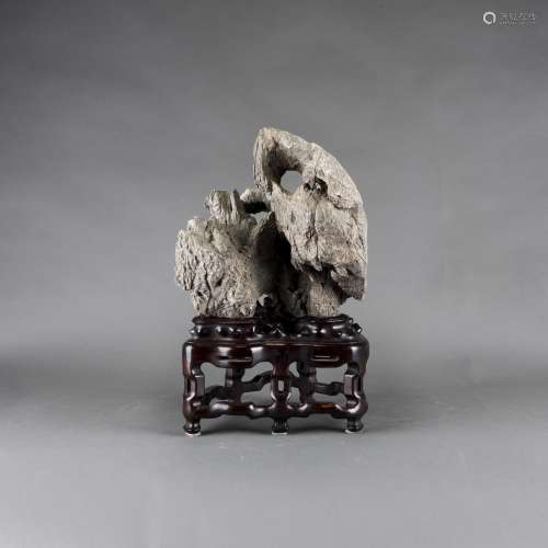 A CHINESE SCHOLAR'S ROCK WITH BASE