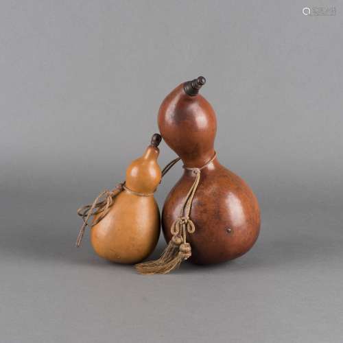 A PAIR OF DOUBLE-GOURD