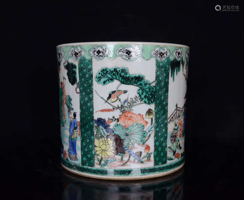 KANGXI MARK, CHINESE WUCAI BRUSHPOT