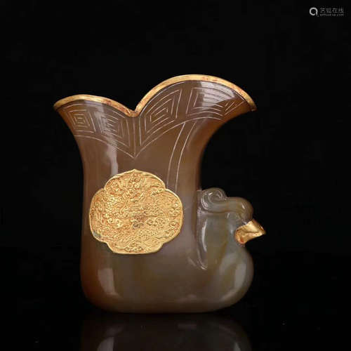 CHINESE AGATE CUP