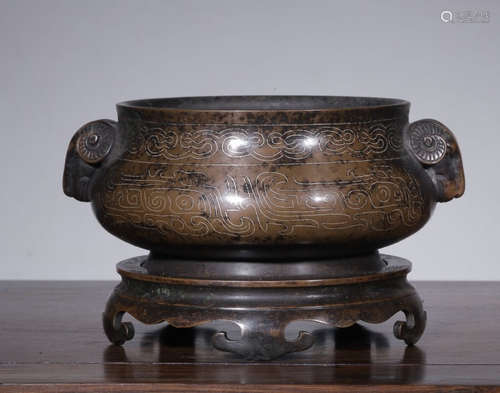 XUANDE MARK, CHINESE CLOISONNIE CENSER