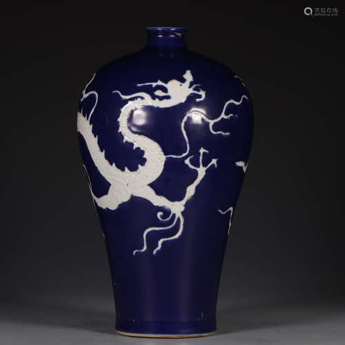 CHINESE JI BLUE GLAZED VASE