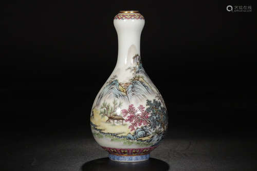 DAOGUANG MARK, CHINESE FAMILLE ROSE VASE