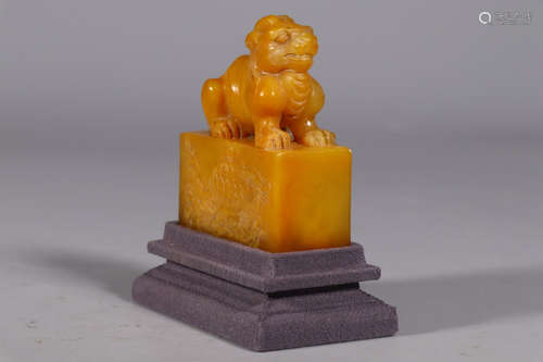 CHINESE SOAPSTONE SQUARED SEAL