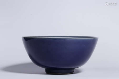 CHENGHUA MARK, CHINESE BLUE GLAZED BOWL