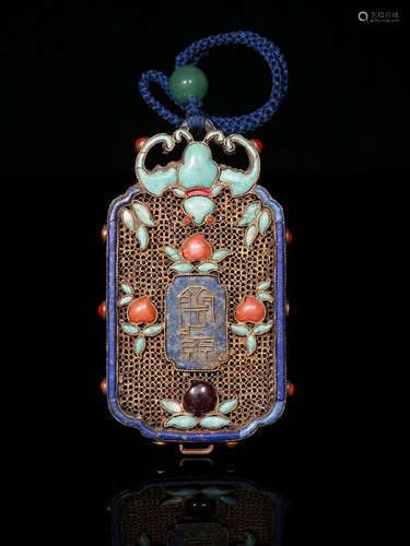 CHINESE GILT CLOISONNIE ORNAMENT