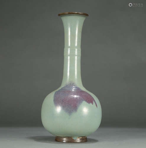 CHINESE JUN KILN LONG NECK VASE