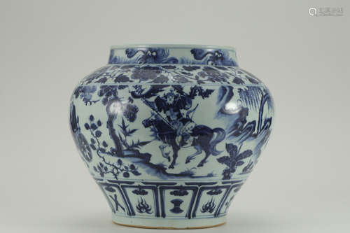 CHINESE BLUE & WHITE JAR