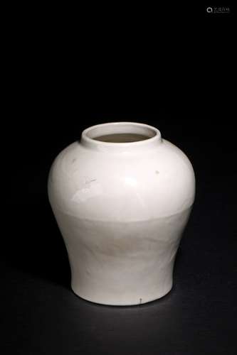 A CHINESE WHITE GLAZED JAR