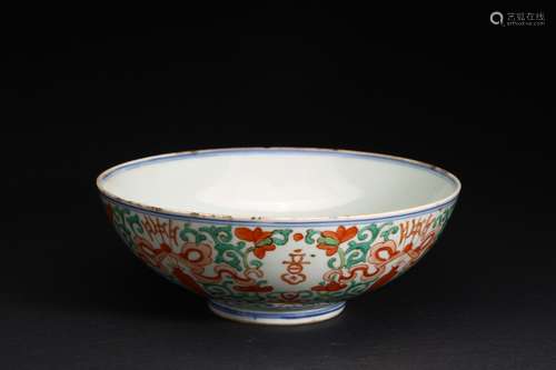 A CHINESE ENAMELLED 'FLOWERS' BOWL