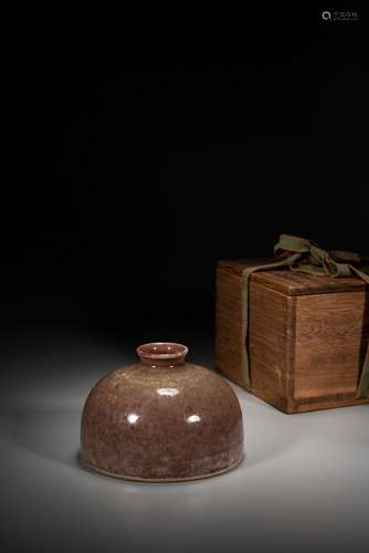 A CHINESE PEACHBLOOM GLAZED WATER POT