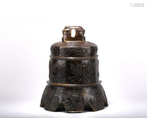 A BRONZE CAST 'BAJIXIANG' BELL