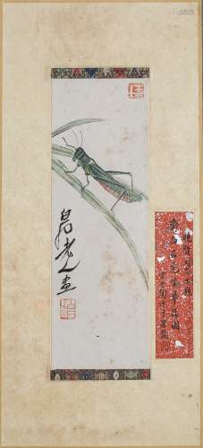 QI BAISHI: INK AND COLOR ON PAPER 'INSECT' PAINTING