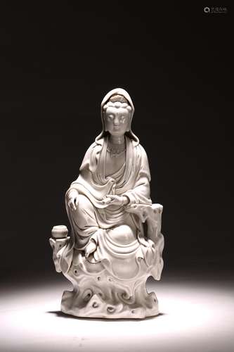 A CHINESE BLANC-DE-CHINE FIGURE OF GUANYIN