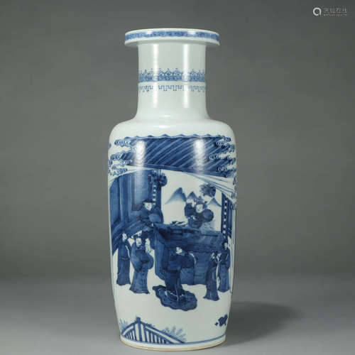 A FIGURES PORCELAIN VASE