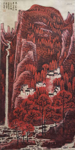 A CHINESE PAINTING SCROLL LI KERAN MARK