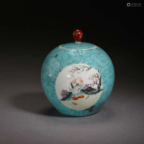 LATE QING DYNASTY, CHINESE FAMILLE ROSE JAR